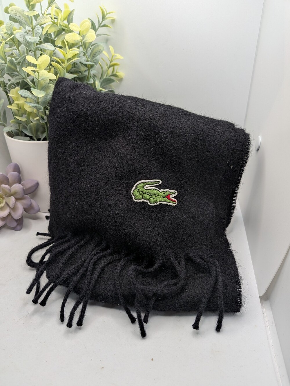 Lacoste Cashmere And Wool Scarf